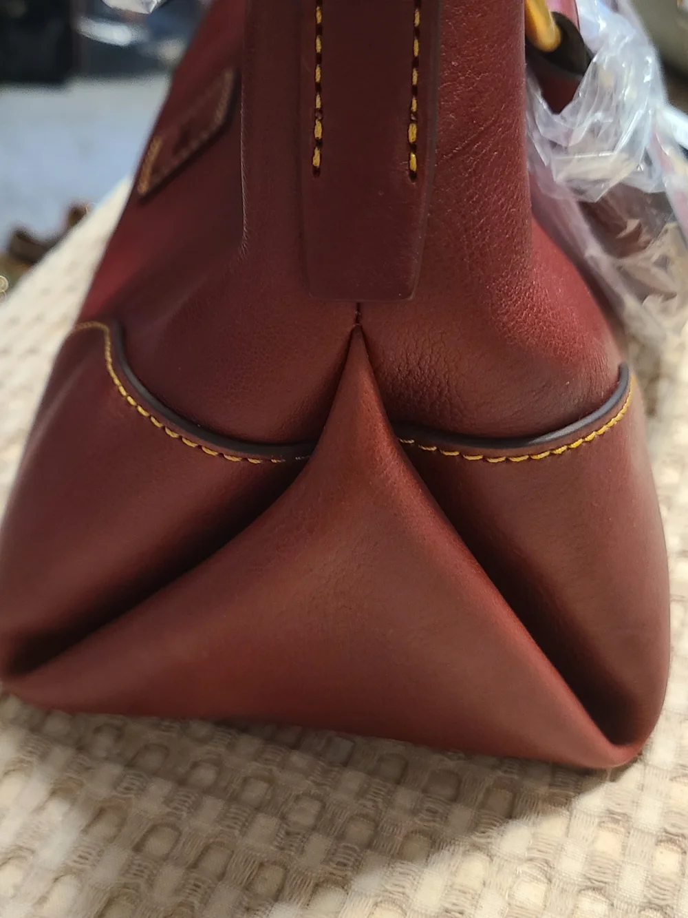 Dooney & Bourke Bordeaux Florentine Satchel 30 with Gold Hardware